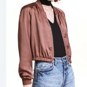 Dynamite Satin Effect Bomber Jacket